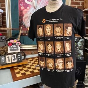 Box Lunch Haikyuu Crunchyroll Anime Volleyball Black Short Sleeve T-Shirt large